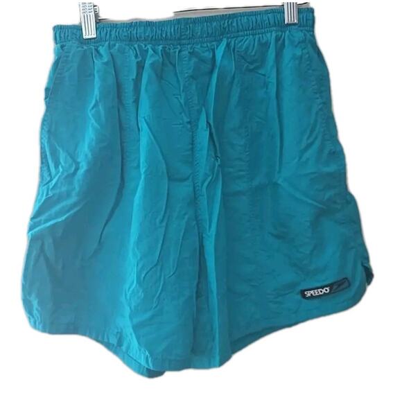 Vtg Speedo Blue Lightweight Swimwear Baggies Swim Trunks Shorts Men's Size Large - Picture 1 of 5